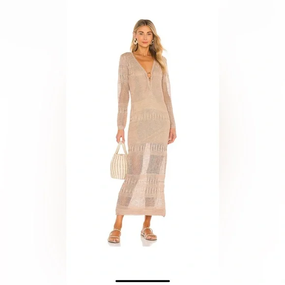 Dresses | Suboo Harper Knit Kaftan Coverup Xs With Nudetan Slip | Poshmark